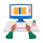 digital, designing, work, monitor, computer, desktop 