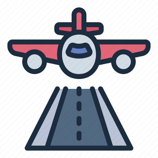 Landing, runaway, airplane, aircraft, airport, aviation, aerospace icon - Download on Iconfinder