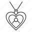 emblem, heart, affection, vector, thin 