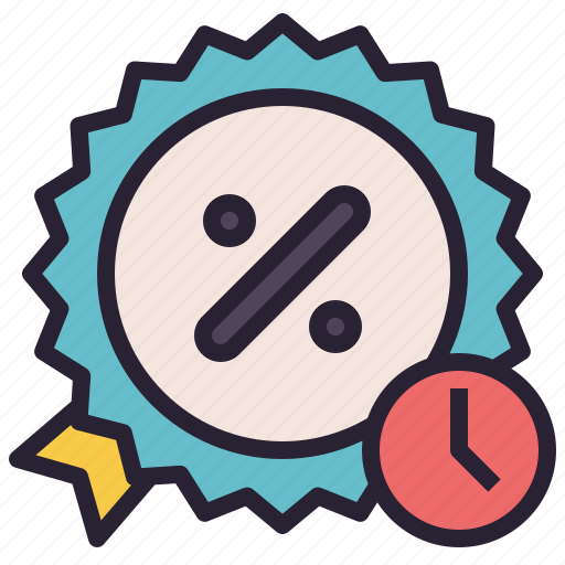 Offer, flash, deal, discount, special, percent, time icon - Download on Iconfinder