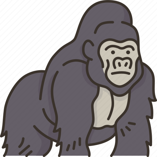 Gorilla, ape, wildlife, jungle, safari icon - Download on Iconfinder