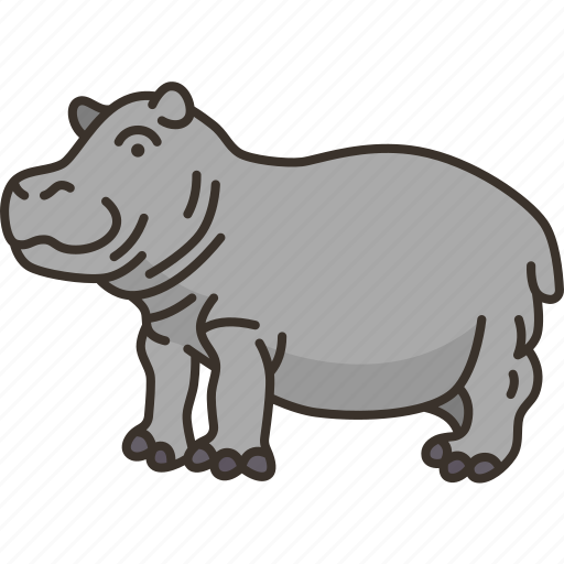 Hippopotamus, wildlife, mammal, animal, safari icon - Download on Iconfinder