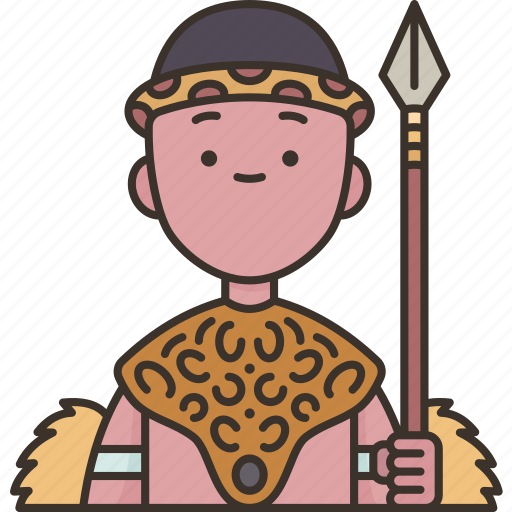 Zulu, man, warrior, ethnic, tribal icon - Download on Iconfinder