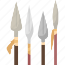 spears, weapon, warrior, hunting, blade