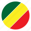 africa, color, congo, country, flag, nation, round 