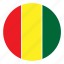 africa, color, country, flag, guinea, nation, round 