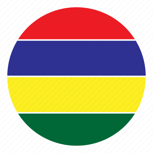 Africa, color, country, flag, mauritius, nation, round icon - Download on Iconfinder