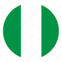 africa, color, country, flag, nation, nigeria, round 
