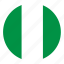 africa, color, country, flag, nation, nigeria, round 