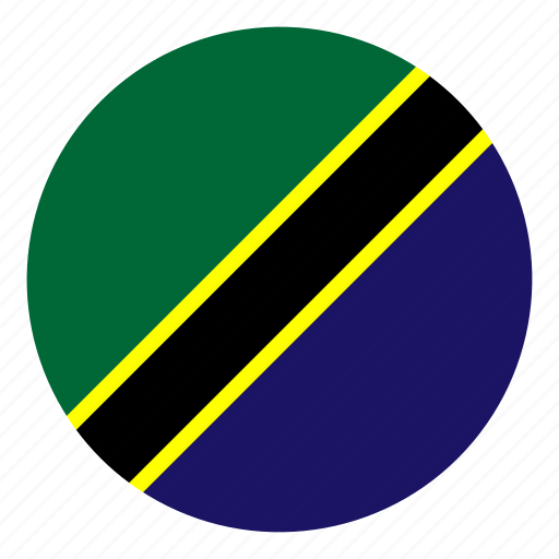 Africa, color, country, flag, nation, round, tanzania icon - Download on Iconfinder