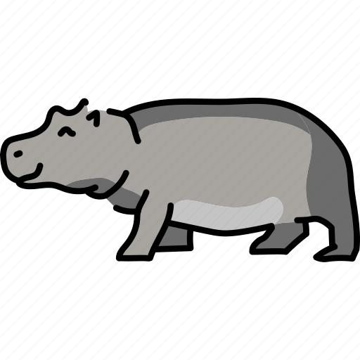 Hippopotamus, artiodactyl, animal icon - Download on Iconfinder