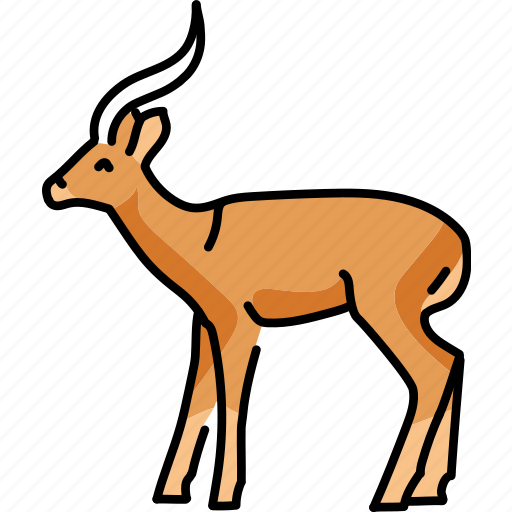 Gazelle, artiodactyl, animal icon - Download on Iconfinder