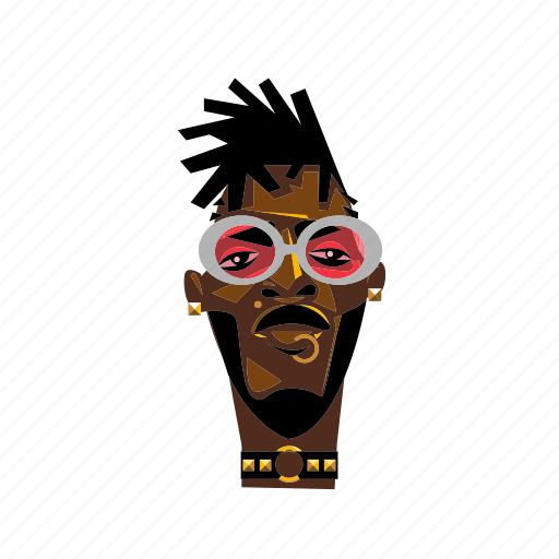 Afropunk, blackman, choker, dreadlocks, fashion, punk illustration - Download on Iconfinder