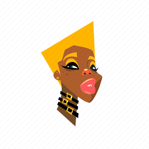 Afropunk, beauty, fashion, golden, hair, style illustration - Download on Iconfinder