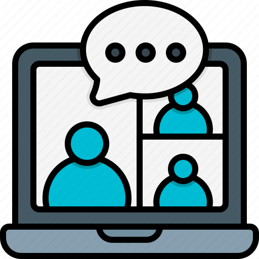 Meeting, agile, scrum, team, communication, laptop, teamwork icon - Download on Iconfinder