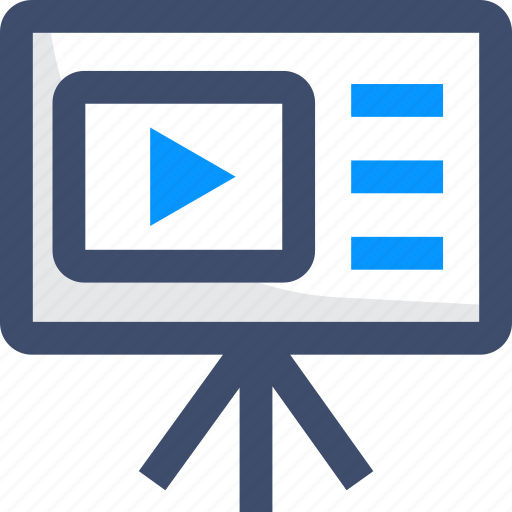 Presentation, seminar, training, video, videos, webinar icon - Download on Iconfinder