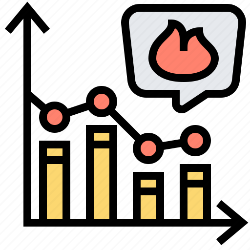 Burndown, chart, completion, progress, task icon - Download on Iconfinder