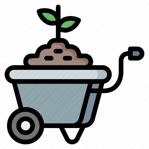 Agriculture, wheel, farming, gardening, wheelbarrow, grow, flant icon - Download on Iconfinder