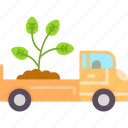 delivery, truck, cultivation, pickup, havest
