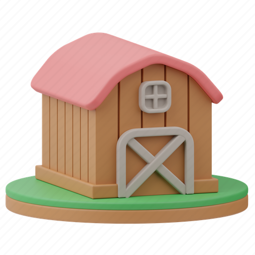 Barn, building, nature, silo, farm, storehouse, farming 3D illustration - Download on Iconfinder