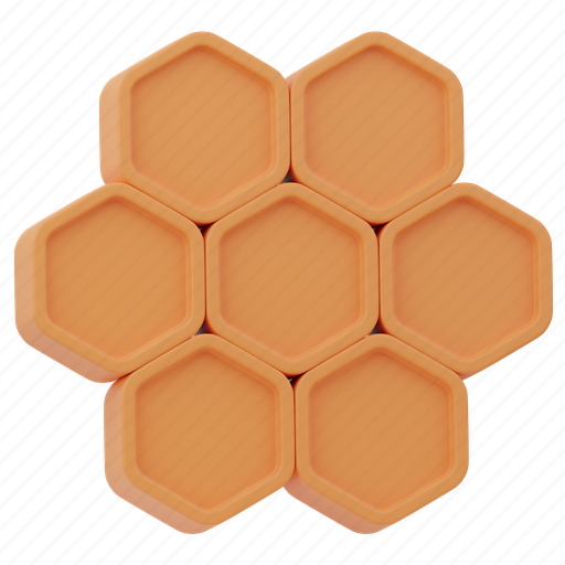 Honeycomb, beehive, apiary, hexagon, honey, hive, food 3D illustration - Download on Iconfinder