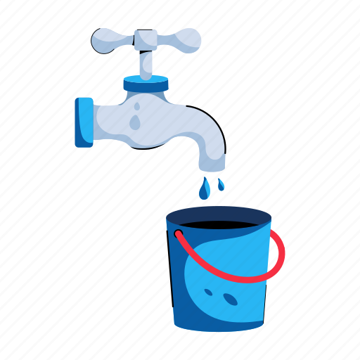 Tap bucket, refill bucket, water tap, water faucet, water pail icon - Download on Iconfinder