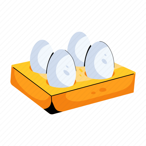 Hen eggs, eggs tray, organic food, poultry food, chicken eggs icon - Download on Iconfinder