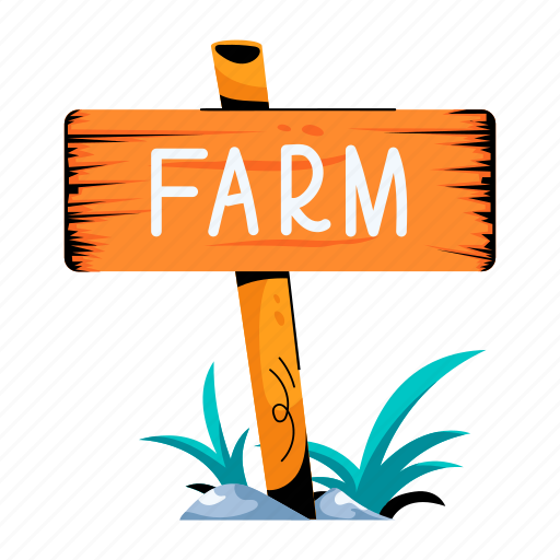 Farm sign, farm board, wooden board, road board, wooden signboard icon - Download on Iconfinder