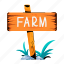 farm sign, farm board, wooden board, road board, wooden signboard 