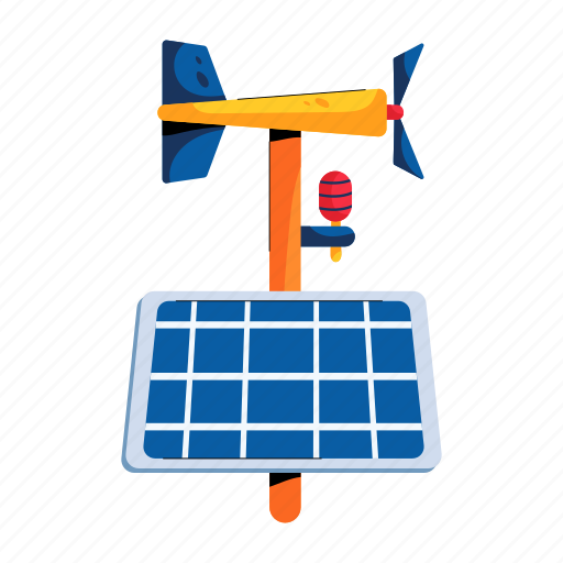 Weather station, meteorological station, solar power, solar energy, solar panel icon - Download on Iconfinder