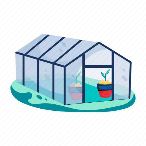 Plants shed, plant nursery, glasshouse, farm nursery, plant house icon - Download on Iconfinder