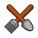 agriculture, pitchfork, shovel