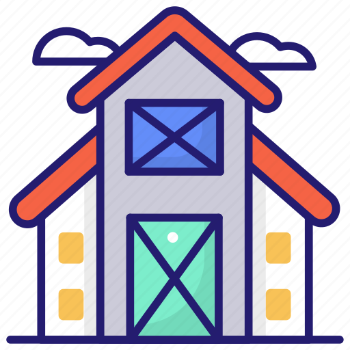 Farmhouse, farm, barn, silo, farming icon - Download on Iconfinder