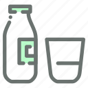 bottle, dairy, glass, milk
