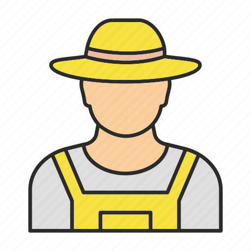 Agriculture, farmer, farming, hat, person, village, worker icon - Download on Iconfinder