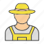 agriculture, farmer, farming, hat, person, village, worker 