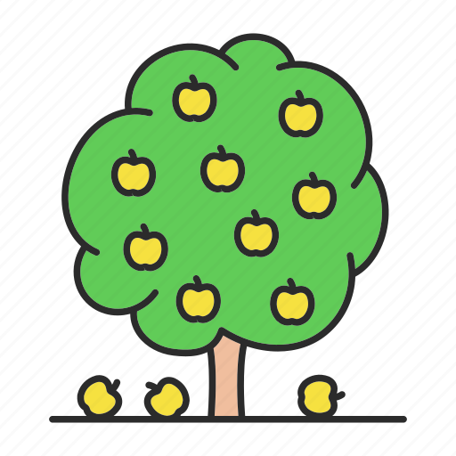 Apple, farming, fruit, garden, park, plant, tree icon - Download on Iconfinder