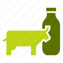 bottle, cow, dairy, drink, farm, glass, milk