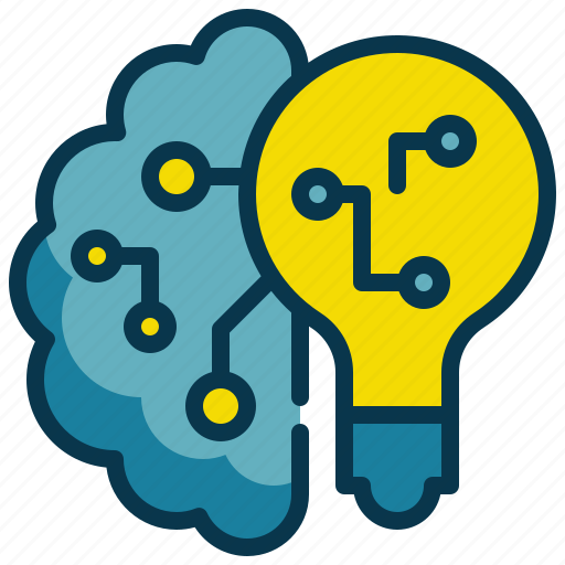 Bulb, idea, brain, ai, artificial, intelligence, think icon - Download on Iconfinder