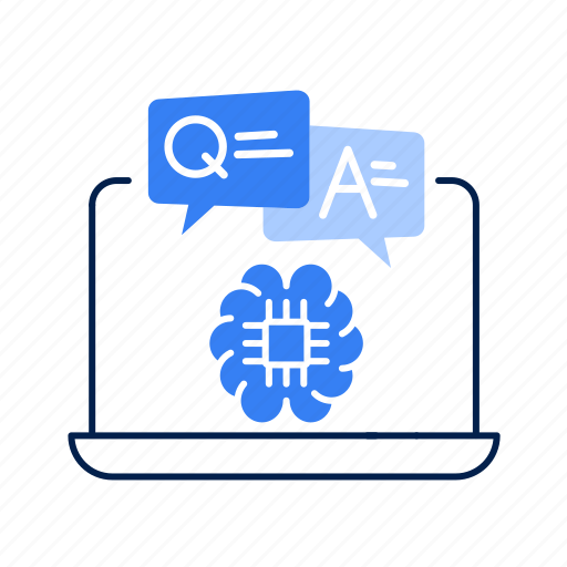 Question, answering, question answering, faqs, knowledge bases, ai search, question answering algorithm icon - Download on Iconfinder