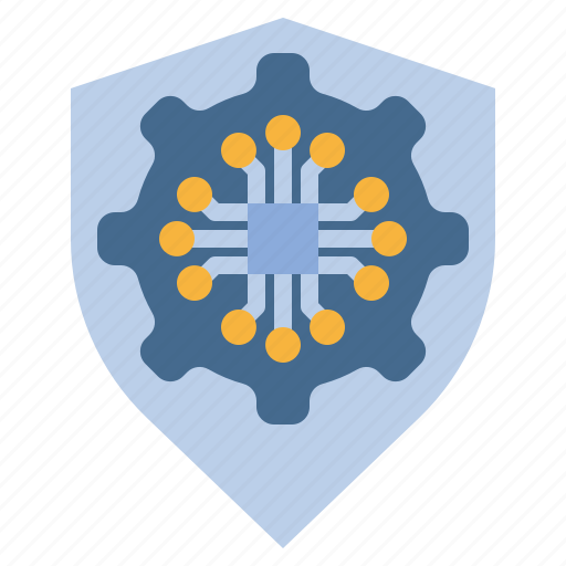 Shield, chipset, ai, robot, protect, security, aiicon icon - Download on Iconfinder