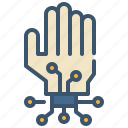 hand, ai, robot, chipset, technology, aiicon