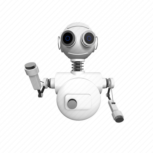 Hi, hello, robot, ai, machine, artificial, artificial intelligence 3D illustration - Download on Iconfinder