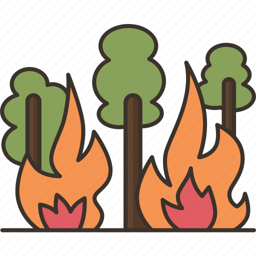 Wildfire, forest, burn, disaster, smoke icon - Download on Iconfinder