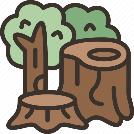 Deforestation, destruction, forest, trees, environment icon - Download on Iconfinder
