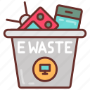 electronic, waste, e, bin, video, game, electronics, sensitive, trash
