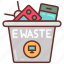 electronic, waste, e, bin, video, game, electronics, sensitive, trash 