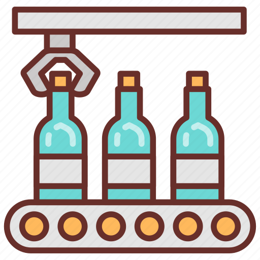 Glass, production, engineering, bottles, factory, house icon - Download on Iconfinder
