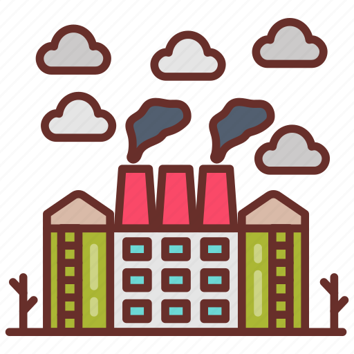 Smoked, atmosphere, building, clouds, smokes, pollution, toxic icon - Download on Iconfinder