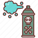 toxic, spray, poisonous, gas, danger, sign, bottle